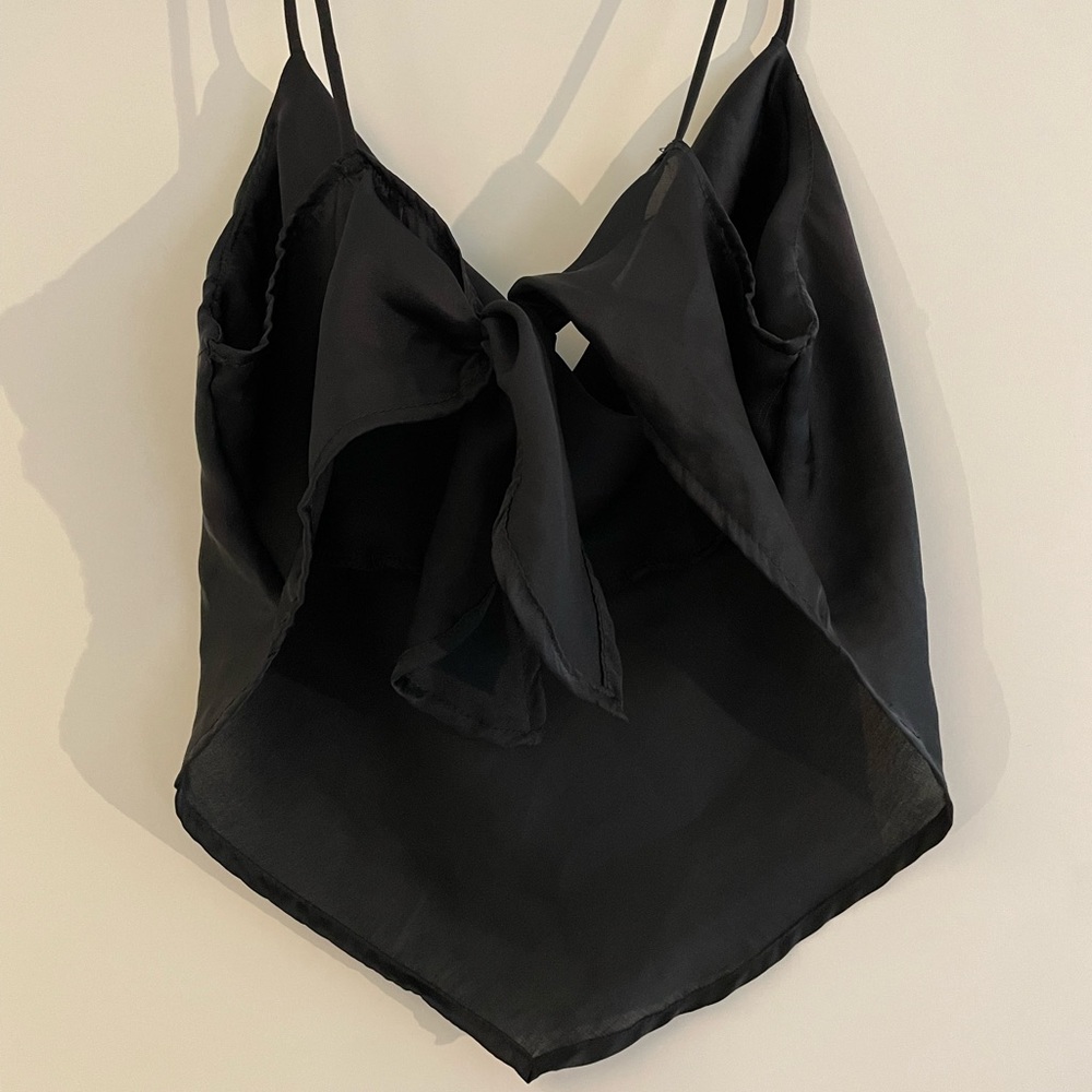 Silk black scarf top from Blue Blush